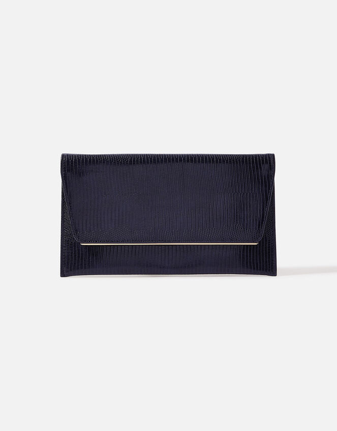 Slimline Bar Clutch Bag, Blue (NAVY), large