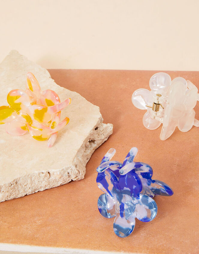 Mini Flower Claw Clips Set of Three, , large