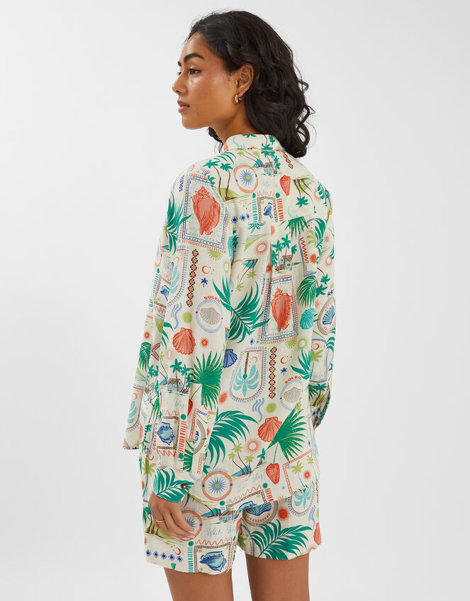 Postcard Print Shirt, Ivory (IVORY), large