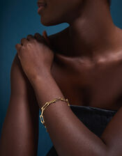 14ct Gold-Plated Paperclip Link Bracelet, , large