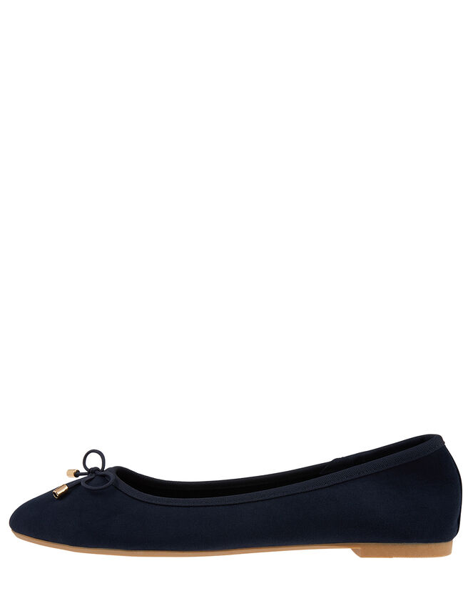 Sophia Bow Ballerina Flats, Blue (NAVY), large