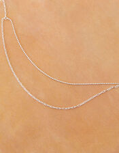 Sterling Silver Ball Chain Layered Necklace, , large