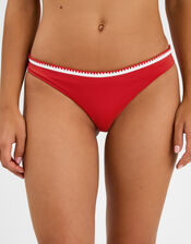 Blanket Stitch Bikini Bottoms, Red (RED), large
