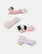 4-Pack Girls Pet Club Hair Clips, , large