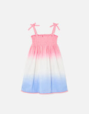 Girls Ombre Smock Dress, Multi (BRIGHTS-MULTI), large