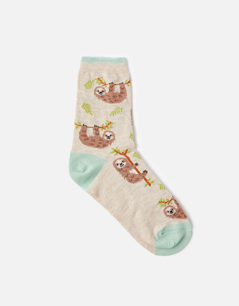 All Over Sloth Print Socks, , large