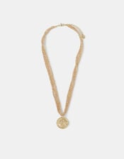 Coin Pendant Bead Necklace, , large