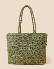 Large Raffia Shopper Bag, , large