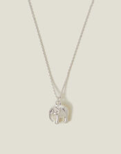 Sterling Silver-Plated Elephant Pendant Necklace, , large