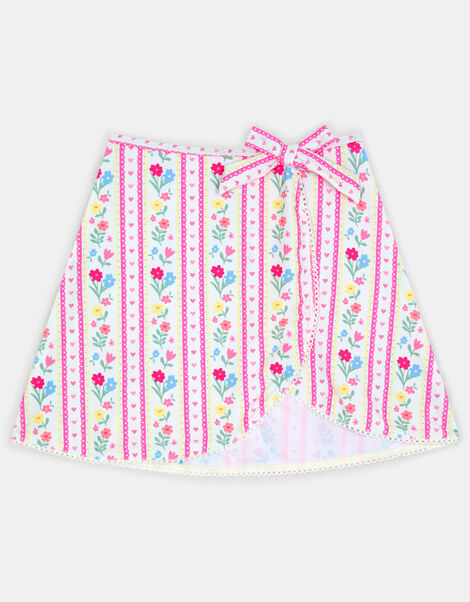 Girls Floral Print Swim Skirt, Multi (BRIGHTS MULTI), large