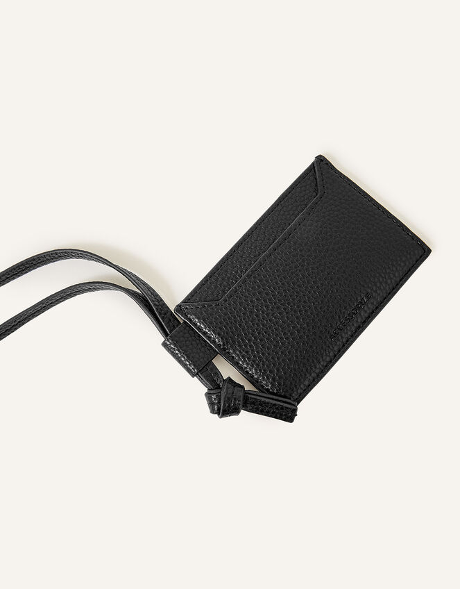 Lanyard Card Holder, Black (BLACK), large