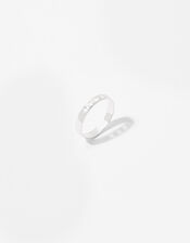 Sterling Silver Moon Phase Ring, Silver (ST SILVER), large