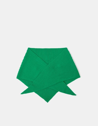 Accessorize x Good Manners Rib Knitted Triangle Scarf, , large