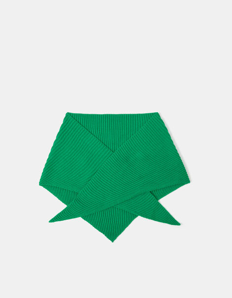 Accessorize x Good Manners Rib Knitted Triangle Scarf, , large