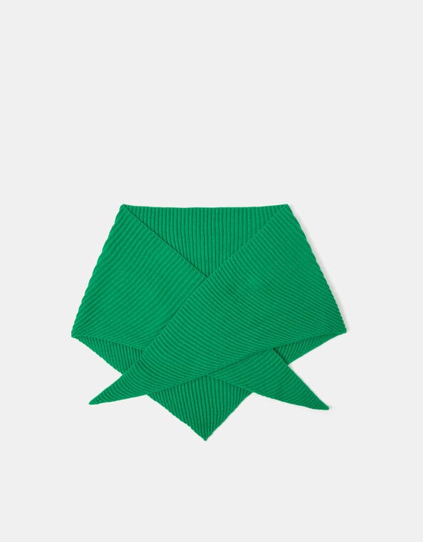 Accessorize x Good Manners Rib Knitted Triangle Scarf, , large