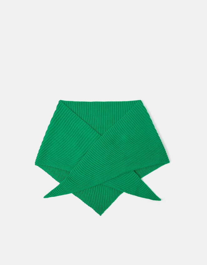 Accessorize x Good Manners Rib Knitted Triangle Scarf, , large