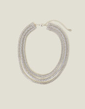 Layered Crystal Necklace, , large