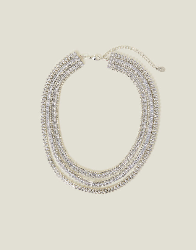 Layered Crystal Necklace, , large