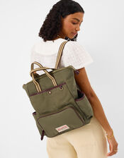 Multi-Pocket Canvas Backpack, , large