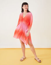 Ombre Pleated Kaftan, Pink (PINK), large
