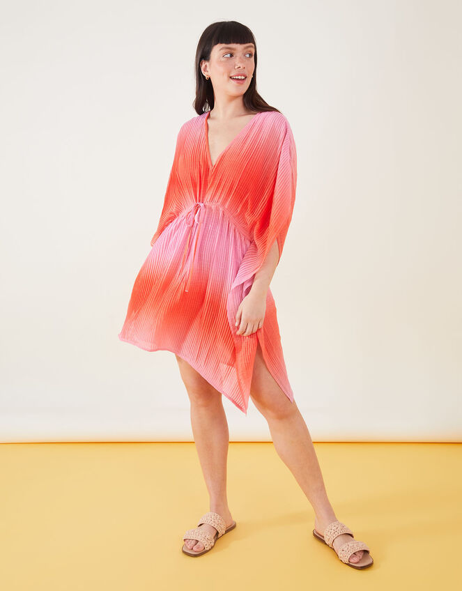 Ombre Pleated Kaftan, Pink (PINK), large