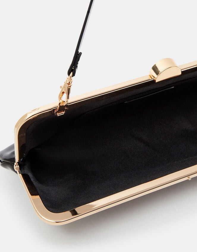 Clip Frame Clutch Bag, Black (BLACK), large