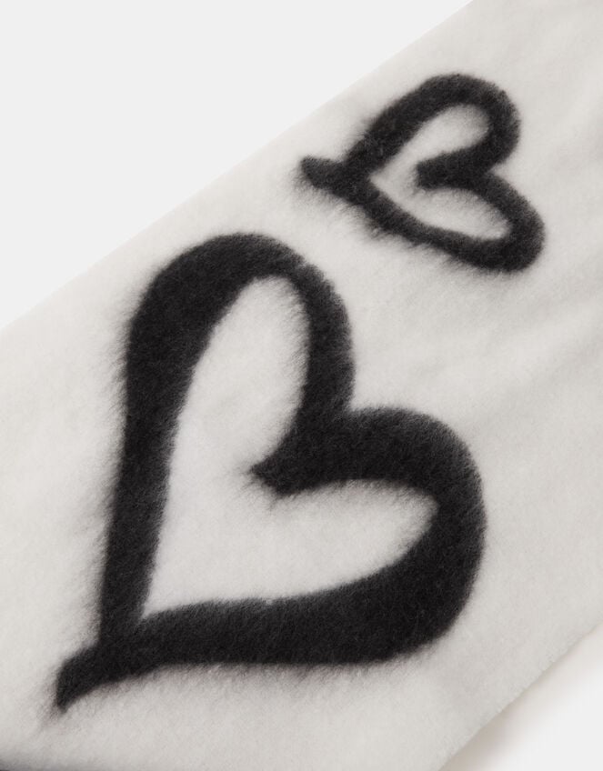 Super Soft Heart Print Scarf, , large