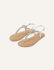 Reno Sparkle Wide Fit Sandals, Silver (SILVER), large