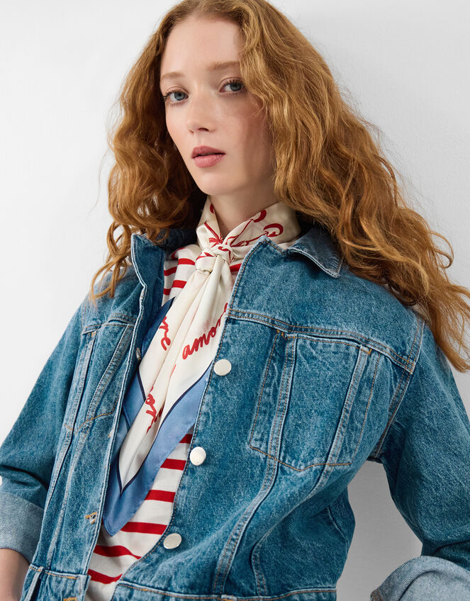 Amore Square Satin Scarf, , large