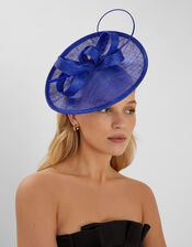 Loop Quil Disc Fascinator, Blue (COBALT), large