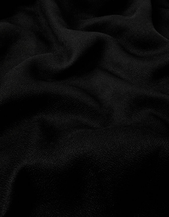 Lightweight Plain Scarf, Black (BLACK), large