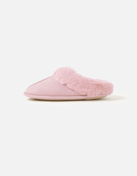 Suedette Mule Slippers Pink, Pink (PINK), large
