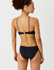 Textured Bikini Briefs, Black (BLACK WHITE), large