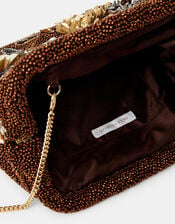 3D Floral Embellished Clutch Bag, , large