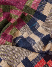 Geometric Woven Blanket Scarf, , large