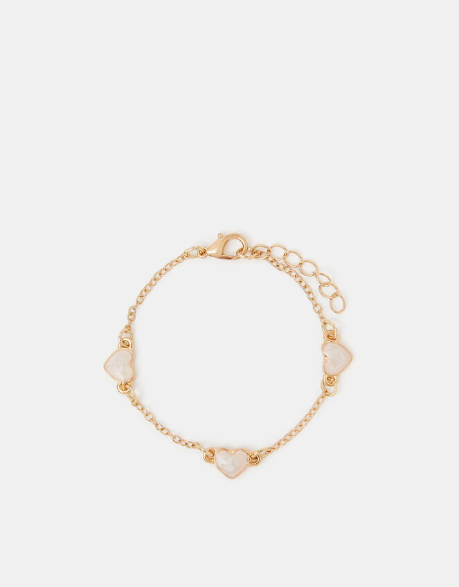 Girls Gemstone Heart Bracelet, , large