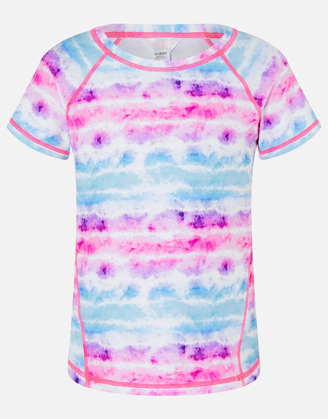 Girls Tie-Dye Active T-Shirt, Multi (BRIGHTS-MULTI), large