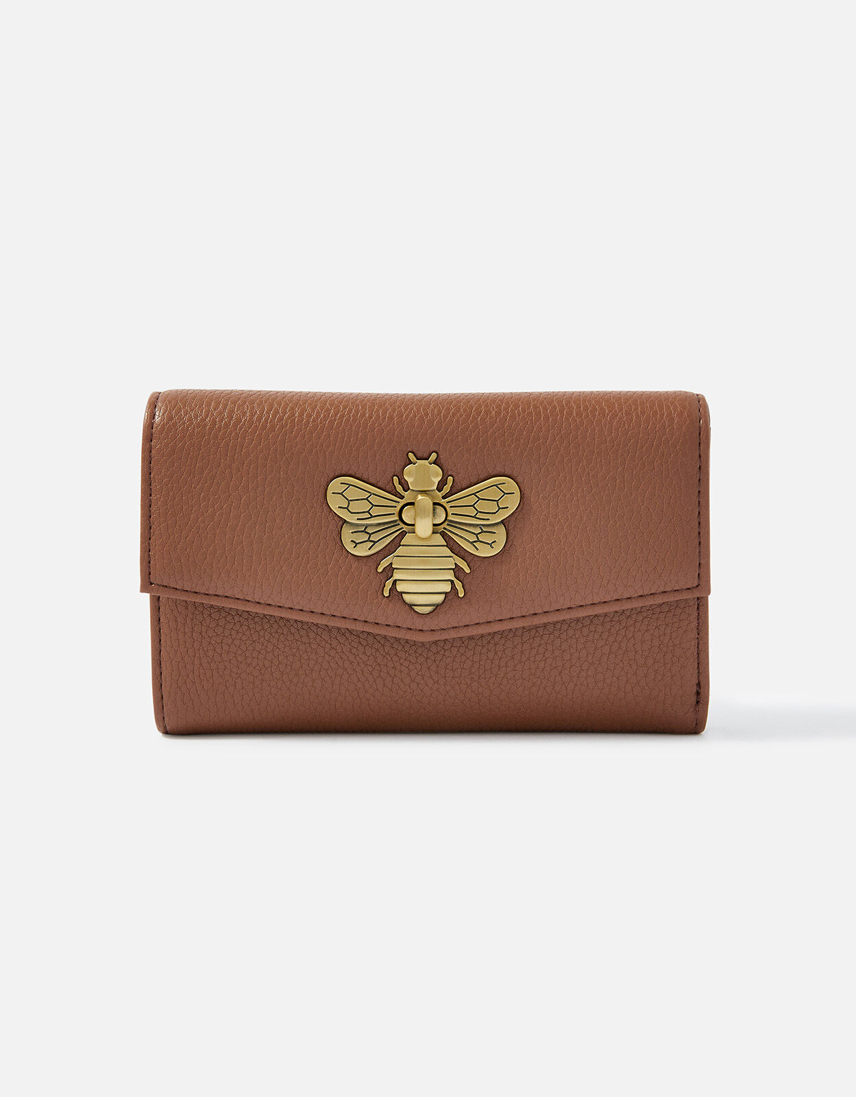 Bee Twist Lock Purse Tan