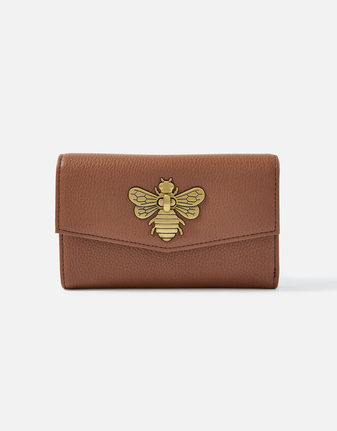 Bee Twist Lock Purse, Tan (TAN), large