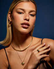 14ct Gold-Plated Chunky Weave Chain Necklace, , large