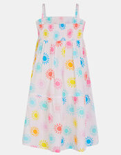 Girls Sunshine Print Dress, Multi (BRIGHTS MULTI), large