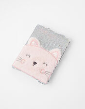 Cat Fluffy Sequin Notebook, , large