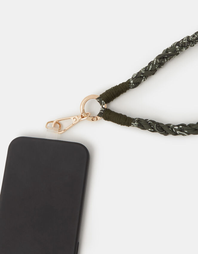 Twisted Paisley Print Phone Strap, , large