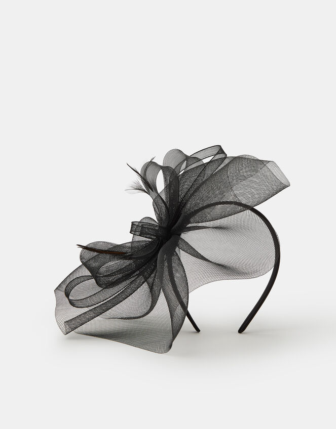 Mini Crin Fascinator, Black (BLACK), large