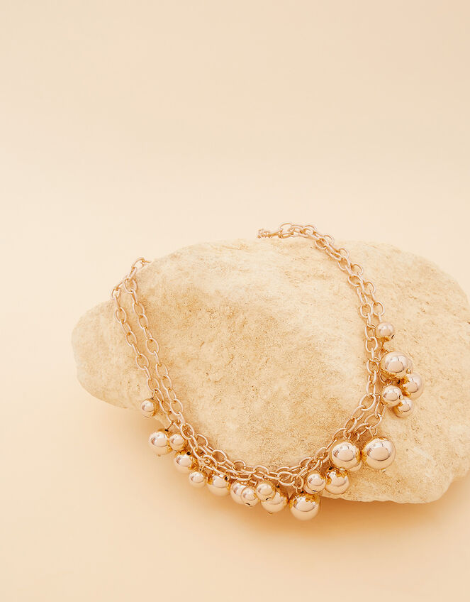 Ball Detail Layered Necklace, , large