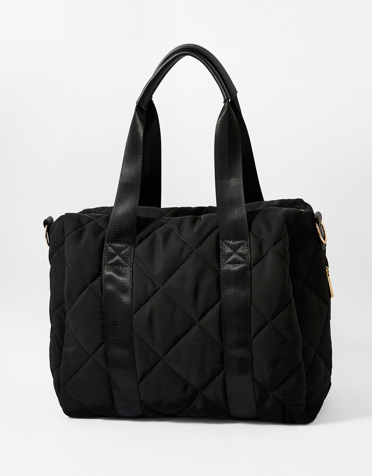 Black quilted gym on sale bag