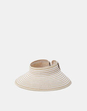 Bow Stripe Packable Sun Visor Natural, , large