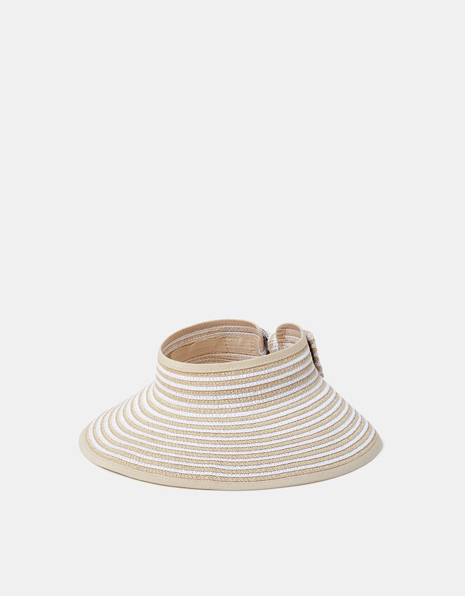 Bow Stripe Packable Sun Visor Natural, , large