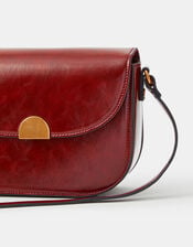 Patent Crossbody Bag, Red (BURGUNDY), large