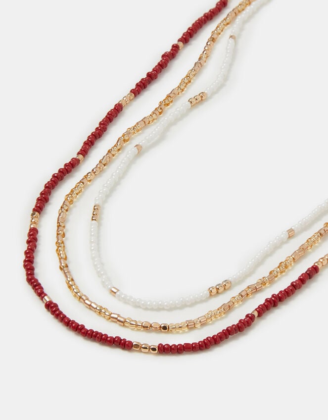 3-Pack Skinny Beaded Necklaces, , large